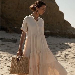 Bohme Amanda Tiered Dress in Cream